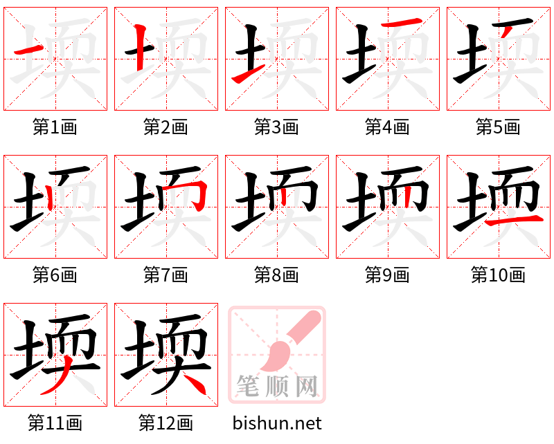 堧 笔顺规范