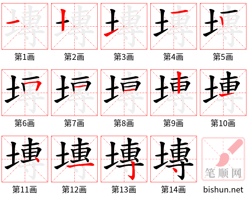 塼 笔顺规范