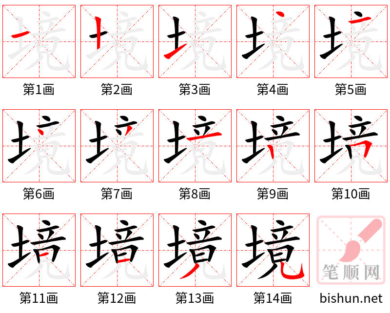 境 笔顺规范