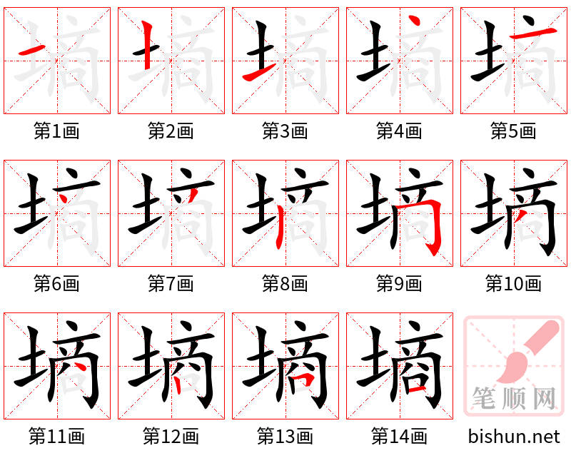 墒 笔顺规范