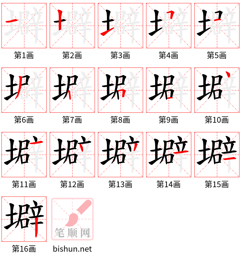 壀 笔顺规范