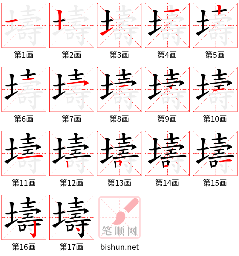 壔 笔顺规范