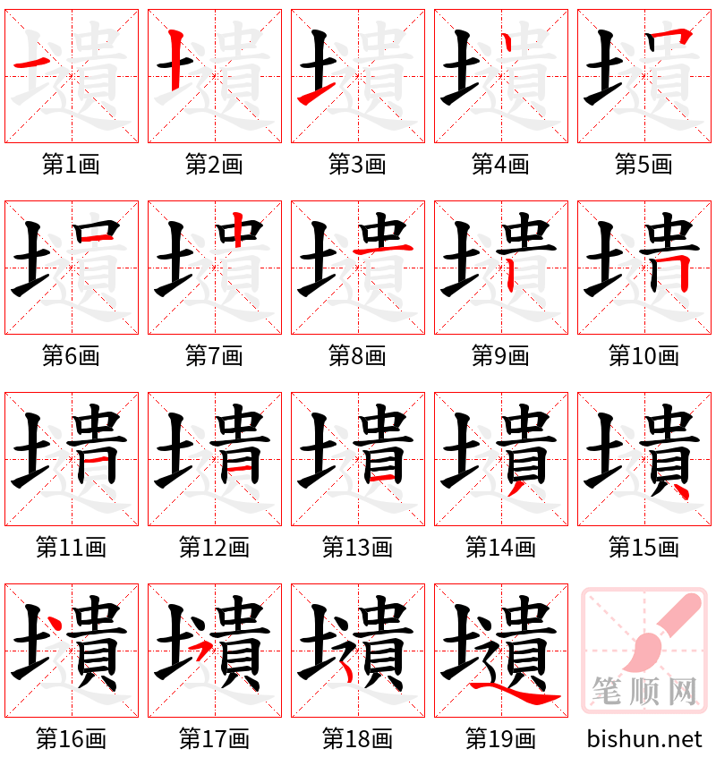 壝 笔顺规范