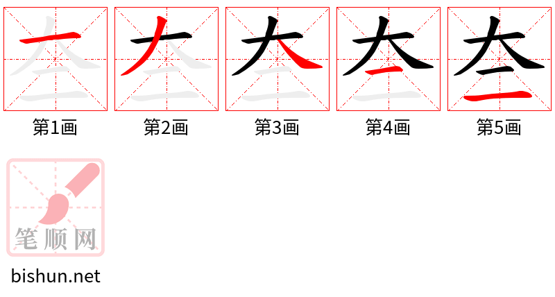 夳 笔顺规范