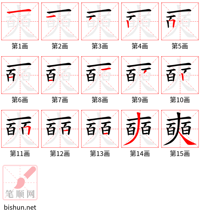 奭 笔顺规范