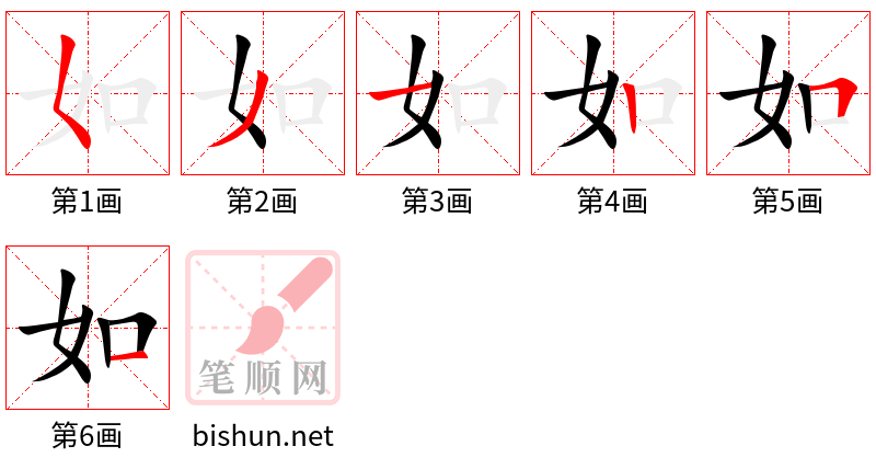 如 笔顺规范