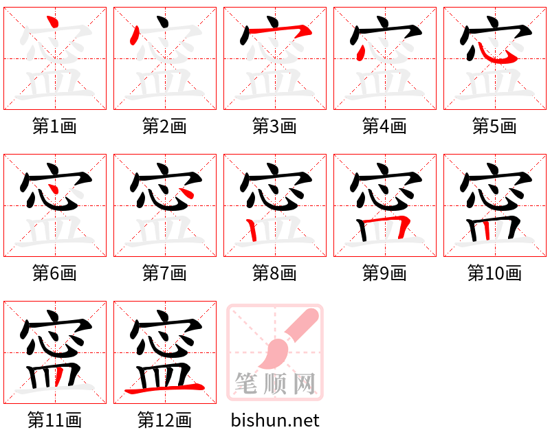 寍 笔顺规范