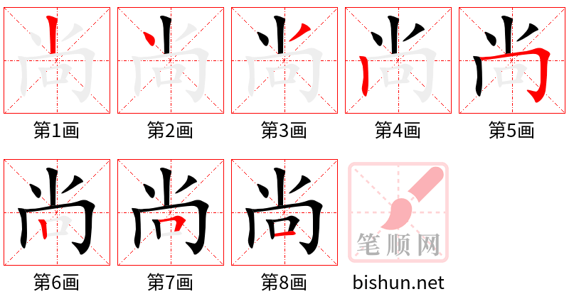 尚 笔顺规范