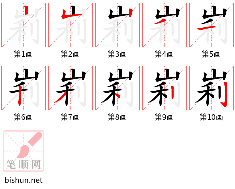 峲 笔顺规范