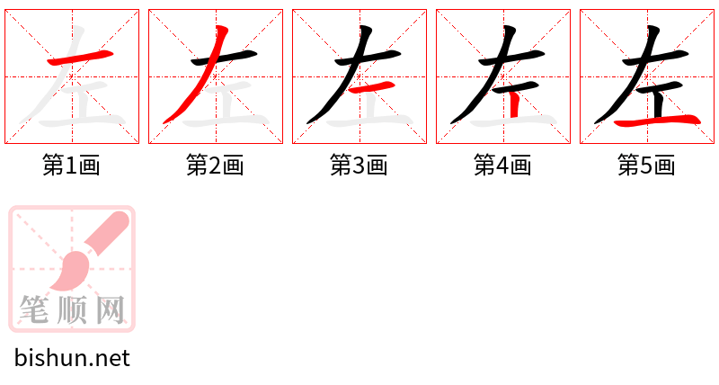 左 笔顺规范