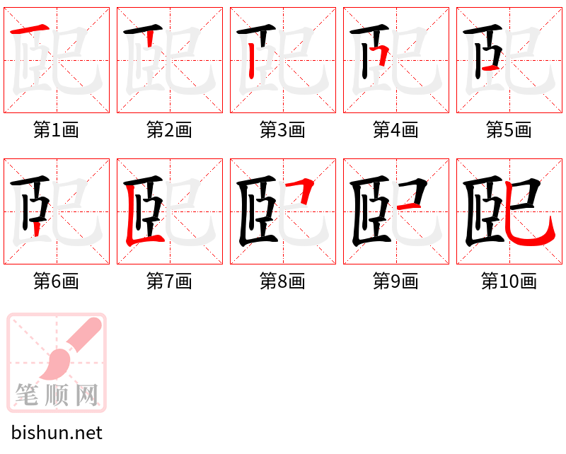 巸 笔顺规范