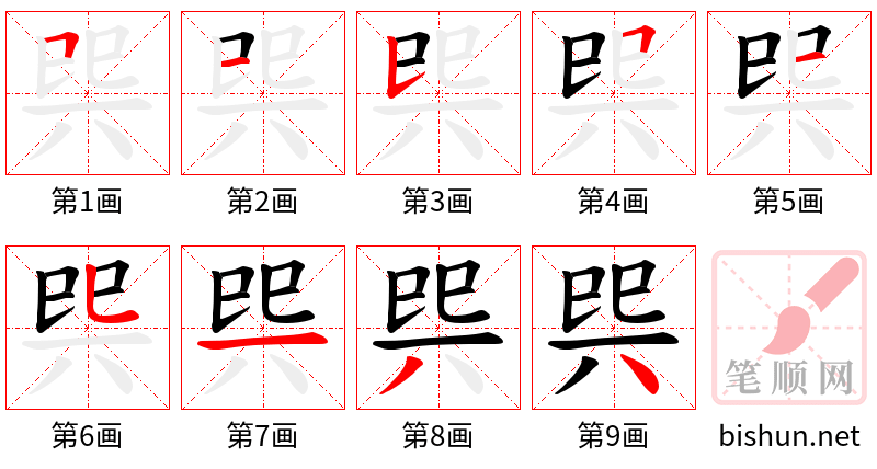 巺 笔顺规范