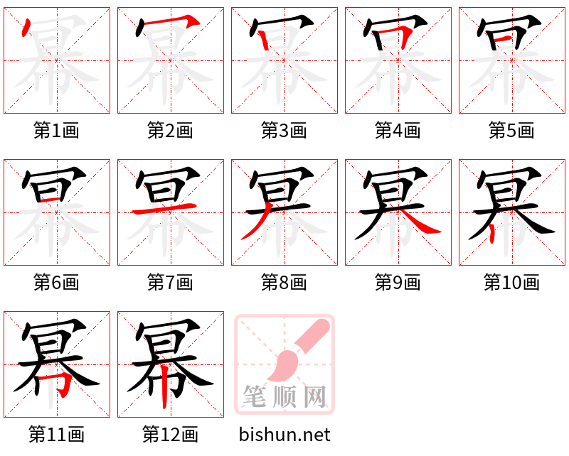 幂 笔顺规范