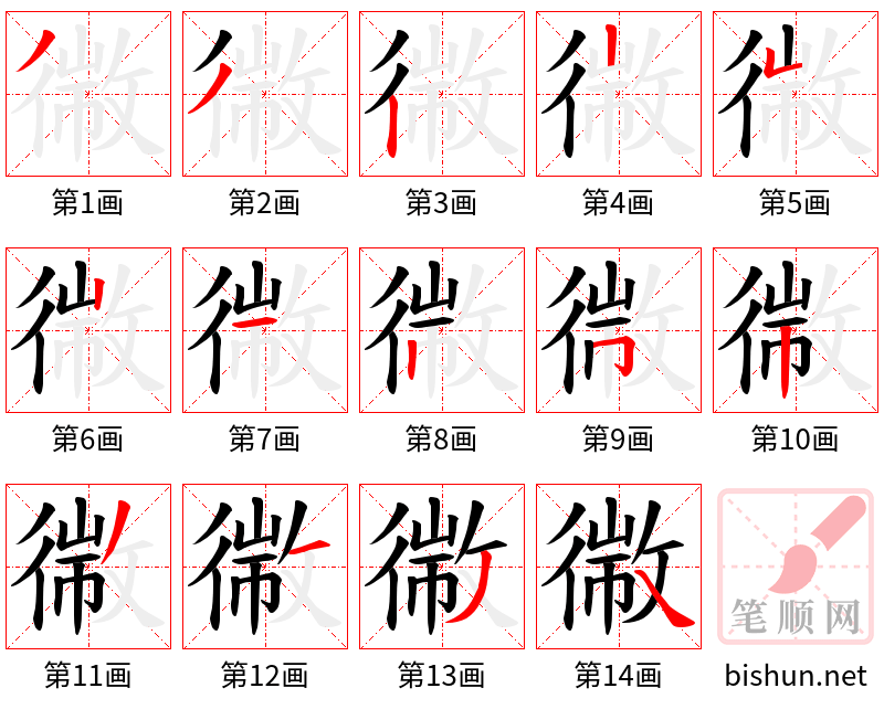 幑 笔顺规范