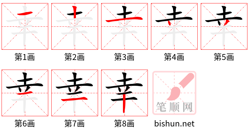 幸 笔顺规范