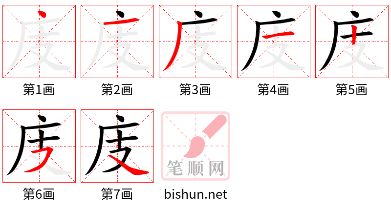 庋 笔顺规范