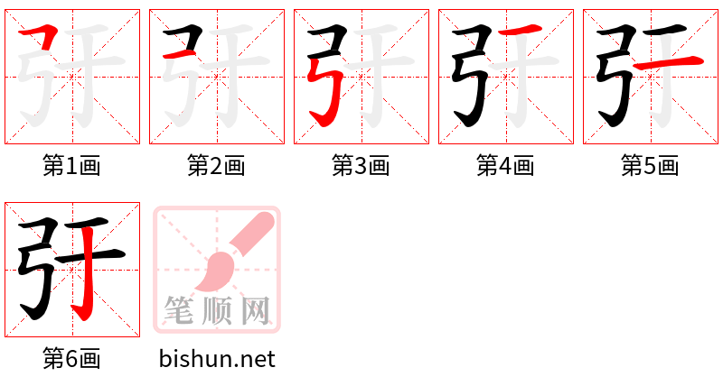 弙 笔顺规范