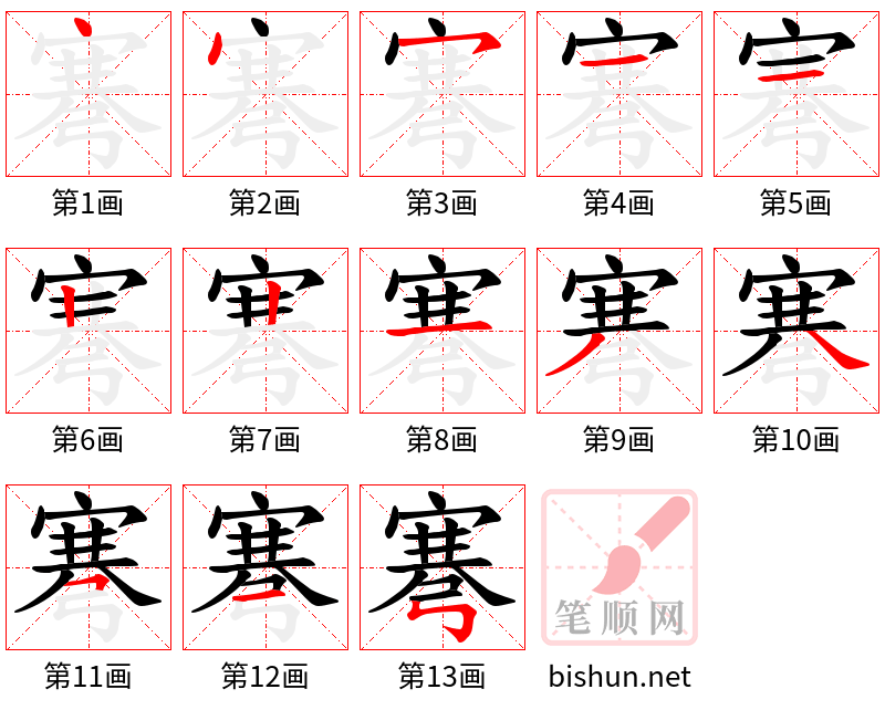 弿 笔顺规范