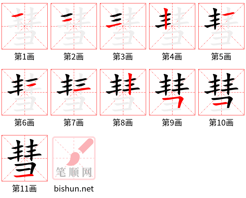 彗 笔顺规范