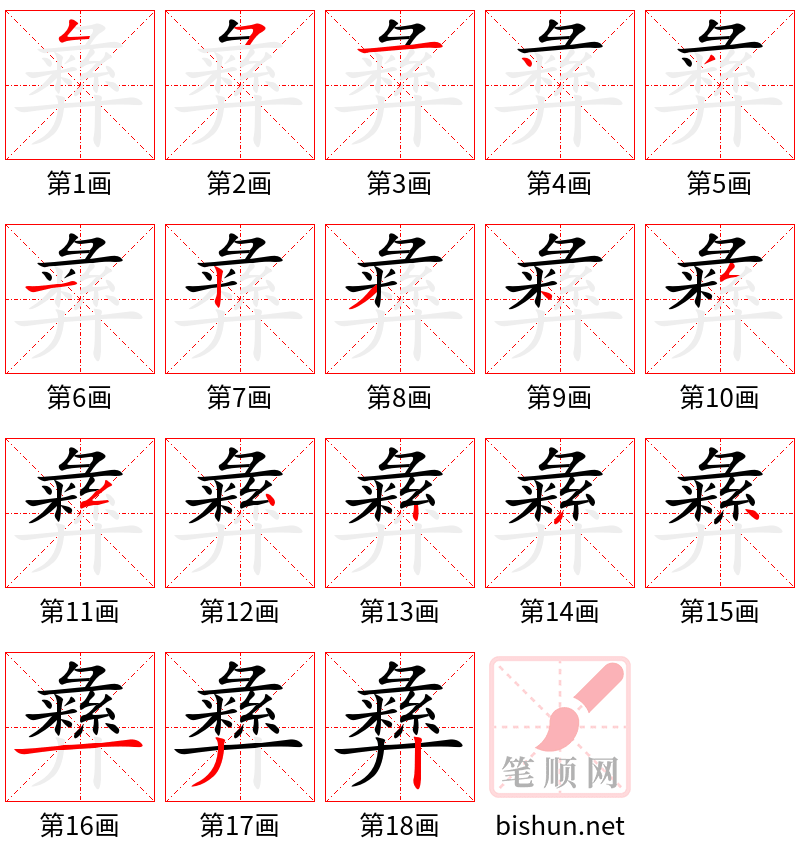 彝 笔顺规范