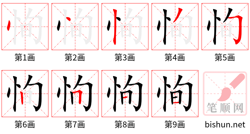 恂 笔顺规范