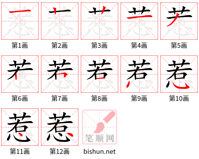 惹 笔顺规范