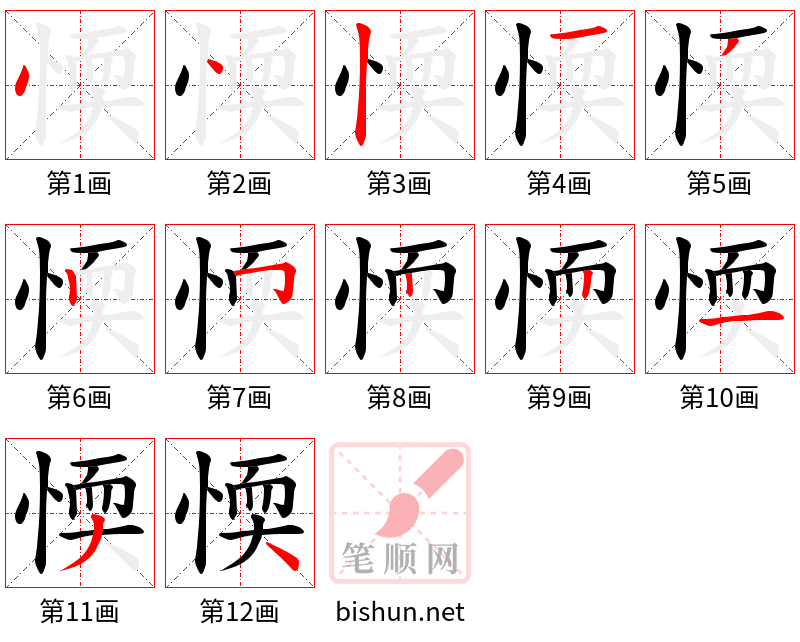 愞 笔顺规范