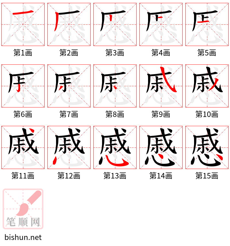 慼 笔顺规范