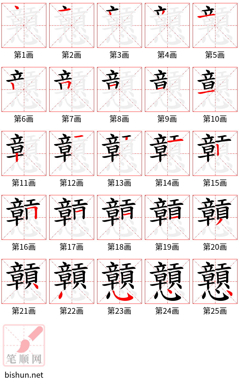 戅 笔顺规范