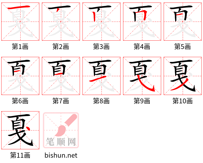 戛 笔顺规范