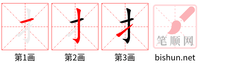 扌 笔顺规范