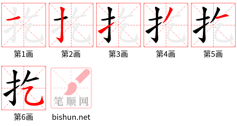 扢 笔顺规范