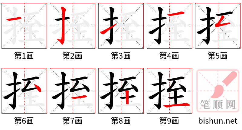 挃 笔顺规范