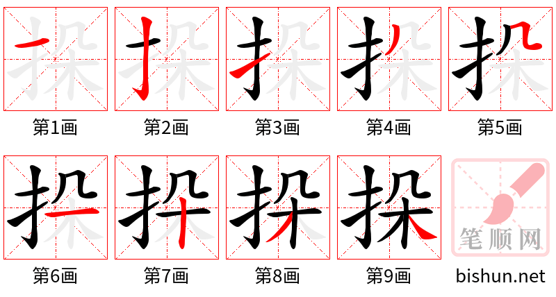 挆 笔顺规范