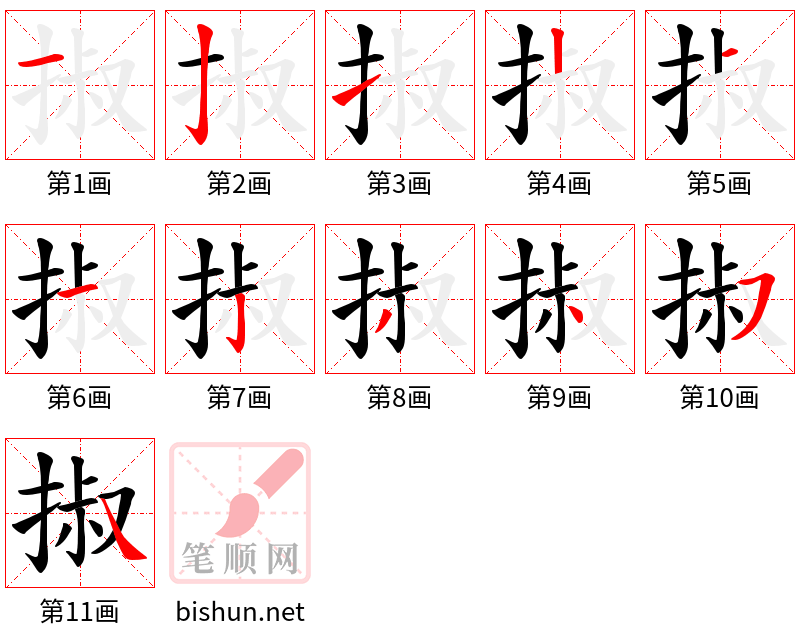 掓 笔顺规范