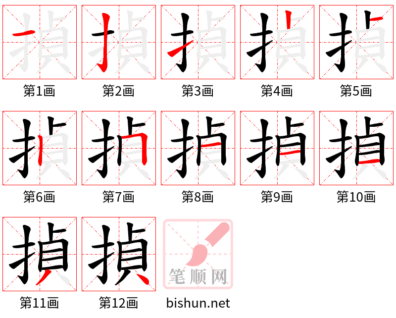 揁 笔顺规范