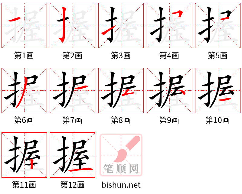 握 笔顺规范