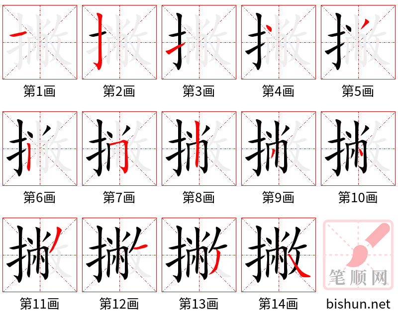 撇 笔顺规范