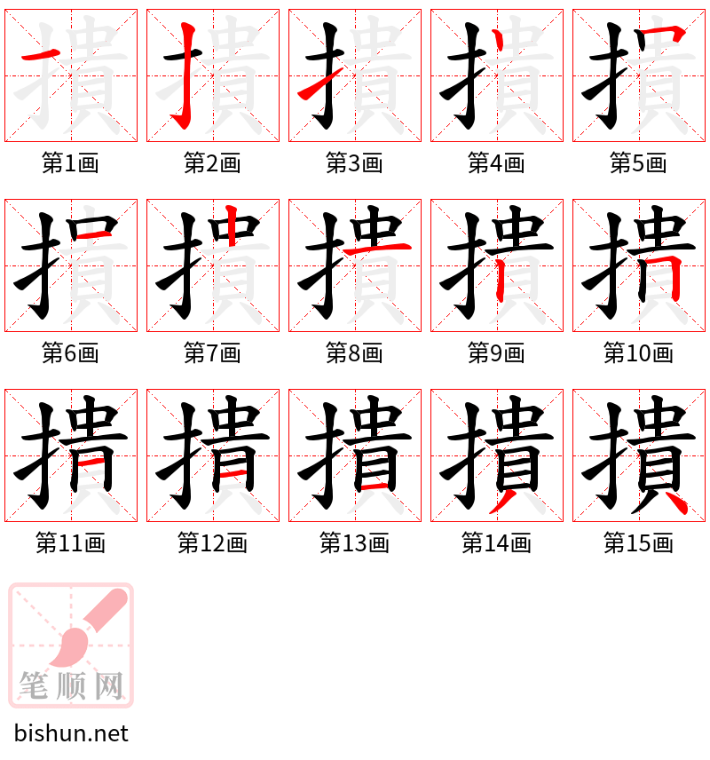 撌 笔顺规范