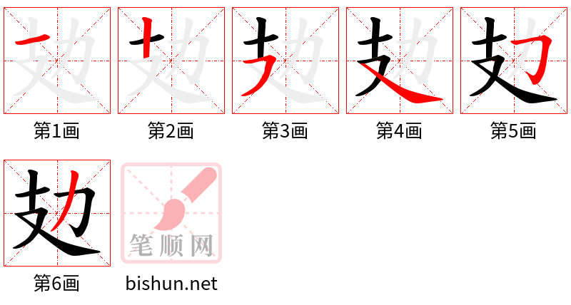 攰 笔顺规范