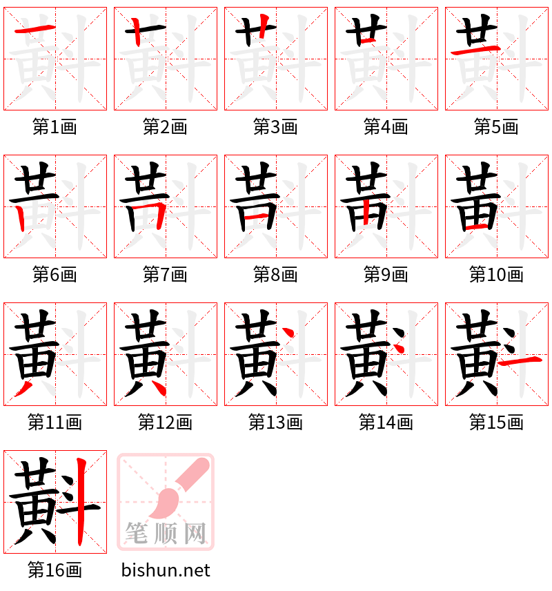 斢 笔顺规范