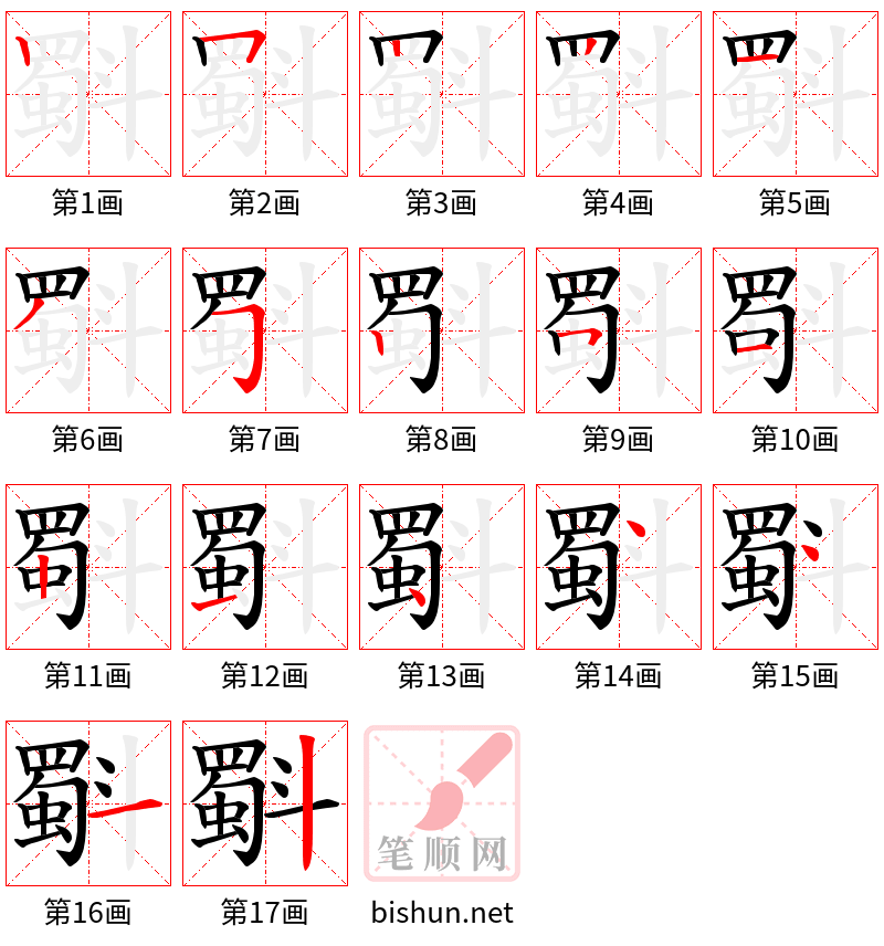 斣 笔顺规范