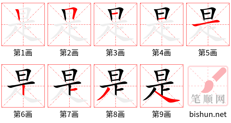 是 笔顺规范