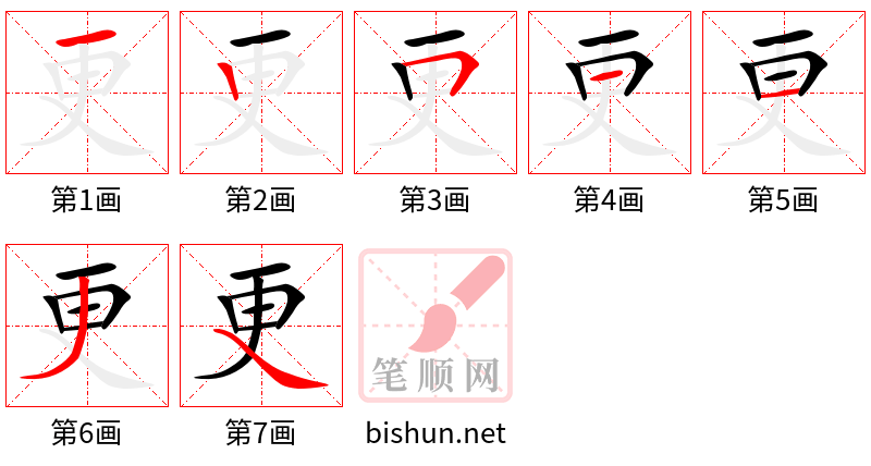 更 笔顺规范