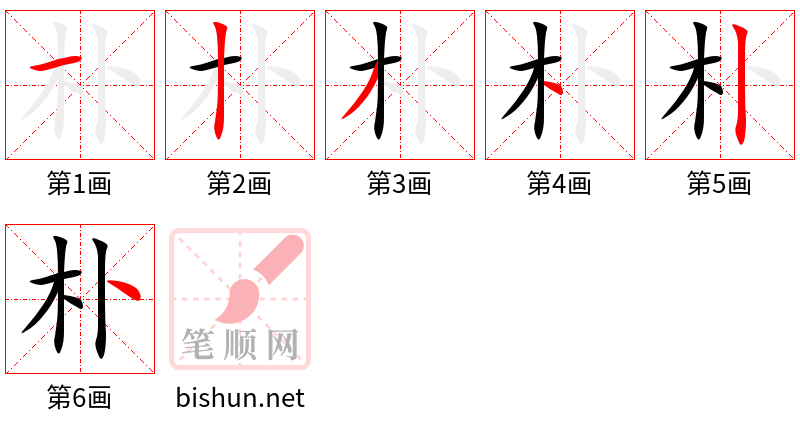 朴 笔顺规范