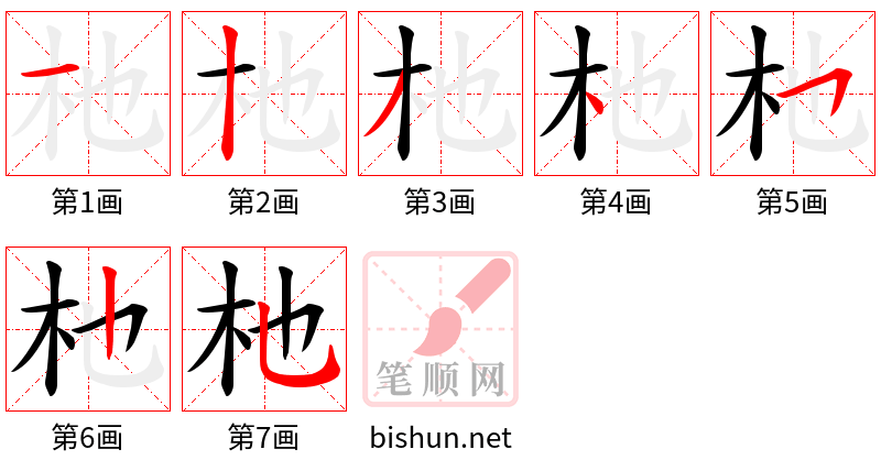 杝 笔顺规范