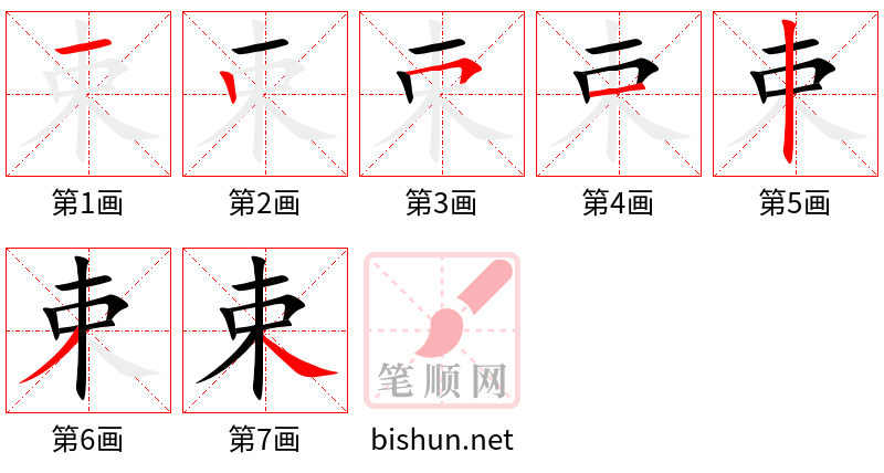 束 笔顺规范