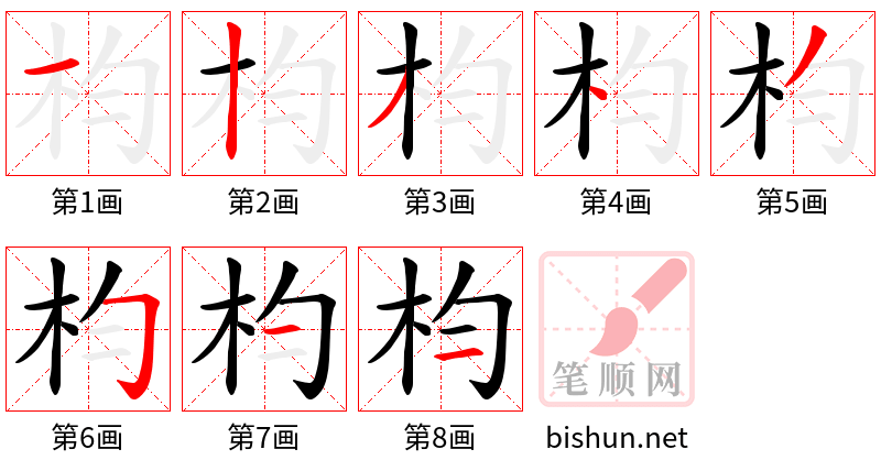 枃 笔顺规范