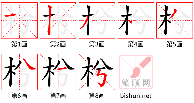 枍 笔顺规范