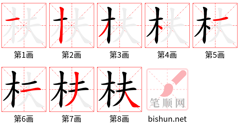 枎 笔顺规范